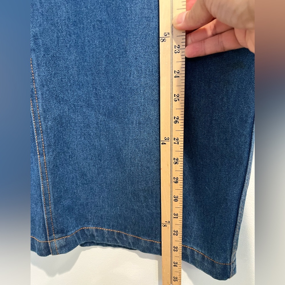 Forenza Vintage 90s Y2K Yoke‎ Front Blue Denim Skirt Sz. M - Picture 6 of 8